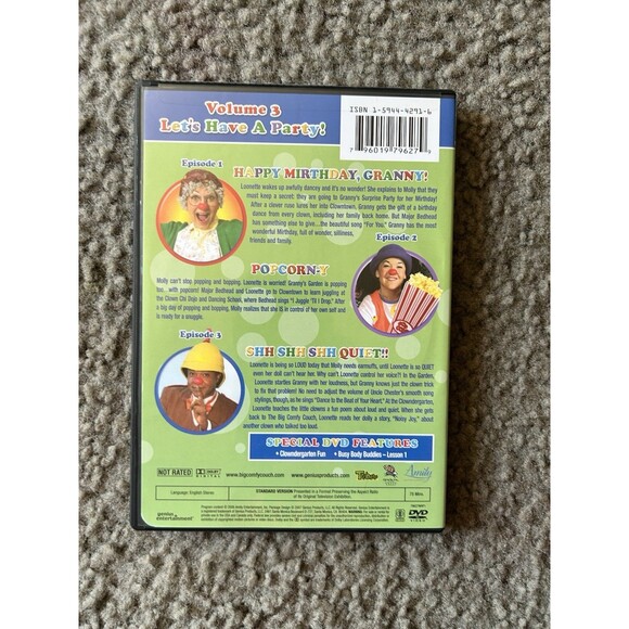 The Big Comfy Couch Lets Have A Party Vol. 3 DVD AMAZING CONDITION - Picture 2 of 4